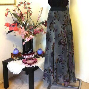 Preowned Women's Buffalo Floral Printed Lined Maxi Summer Skirt Size 8